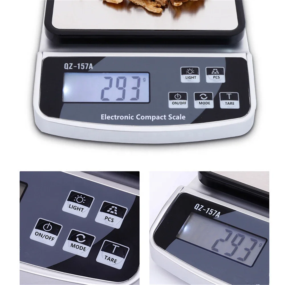 10kg household stainless steel electronic kitchen food scale ingredients baking LCD digital display scale kitchen weight scale