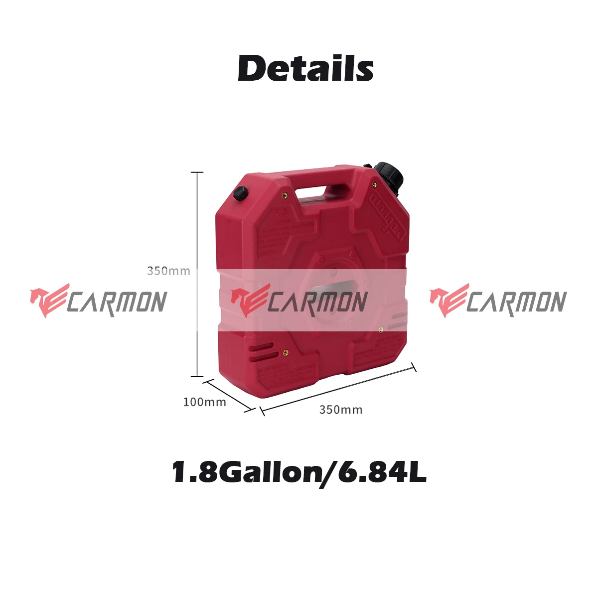 Square Portable Oil Tank Plastic Gasoline Petrol Container Explosion-proof Fuel Storage for Off Road Car