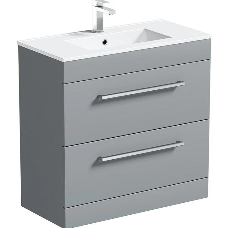 manufacturer custom luxury bathroom solid surface single sink vanity cabinet one piece sink vessel wash basin with base cabinet