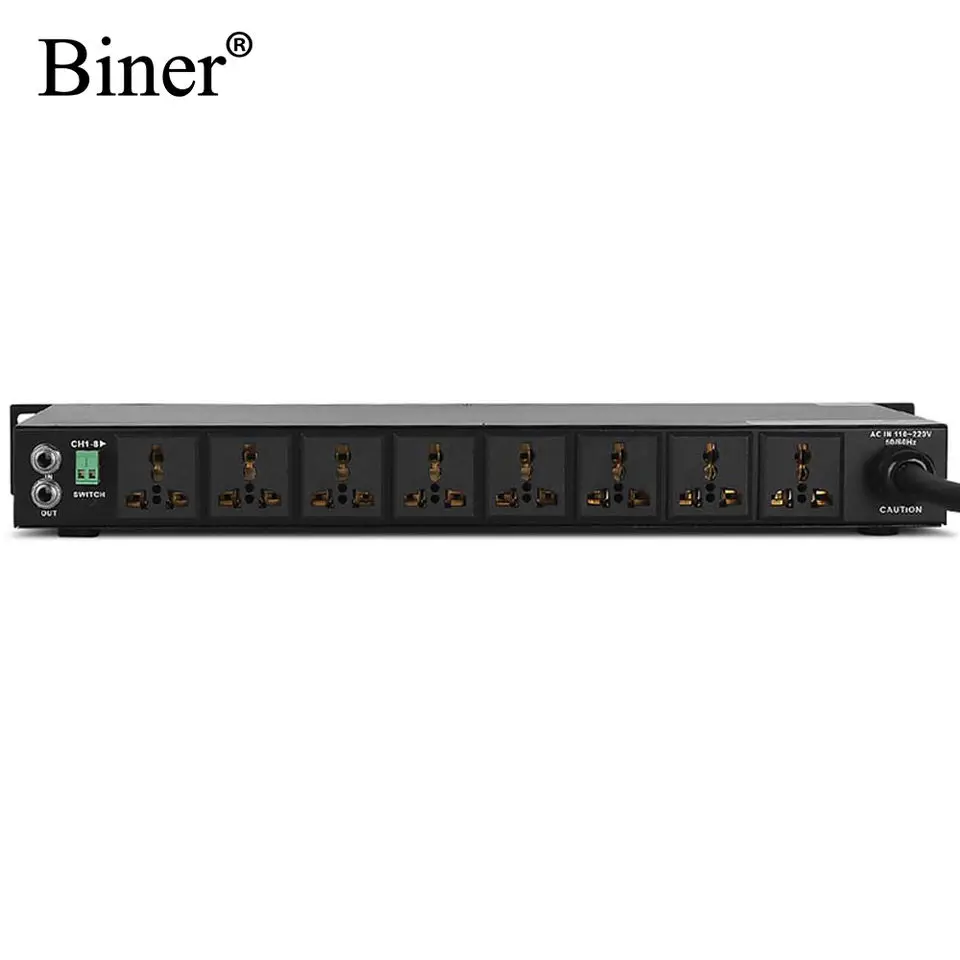 OEM D628 Professional 9 Channel Audio Power Sequencer For Karaoke Sound Speaker System