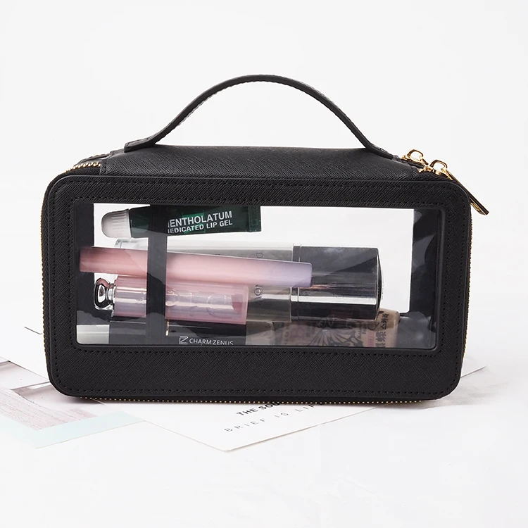 Custom Clear Travel makeup Bag Factory Transparent Waterproof PVC Case Clear Cosmetic Bag for Toiletrie