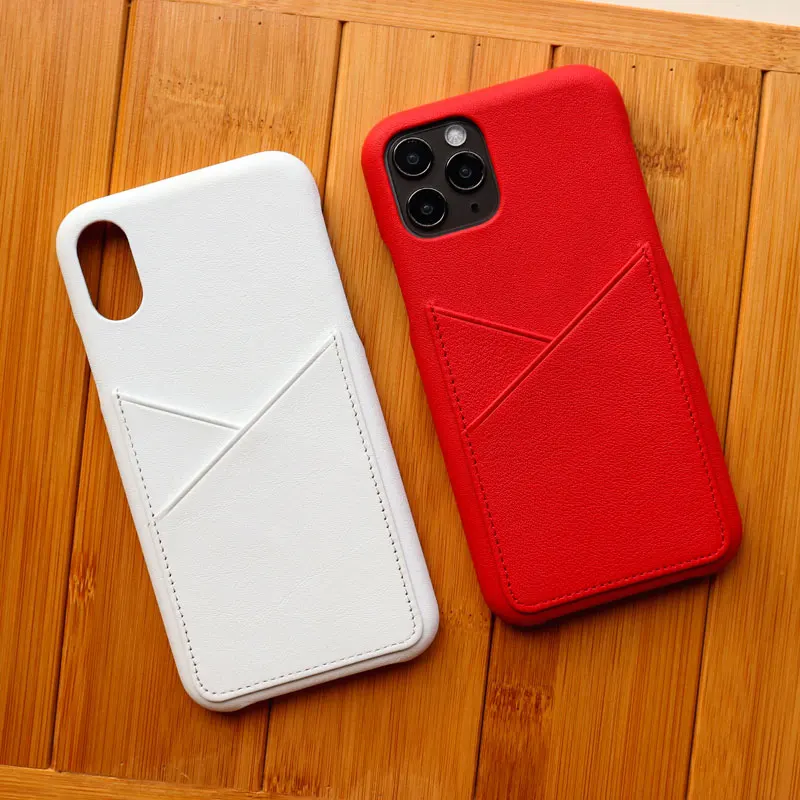 New white rfid blocking mens wallet smartphone case hard business id card holder mobile phone covers case for iphone 10/xs max