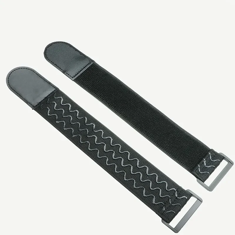 Silicone printed Stretch Sports strap Anti-slip Legs Bondage Black Buckle Hook And Loop Elastic Strap