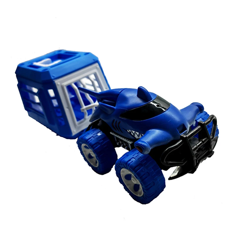 Simulation animals model inertia friction toy vehicle truck with cage