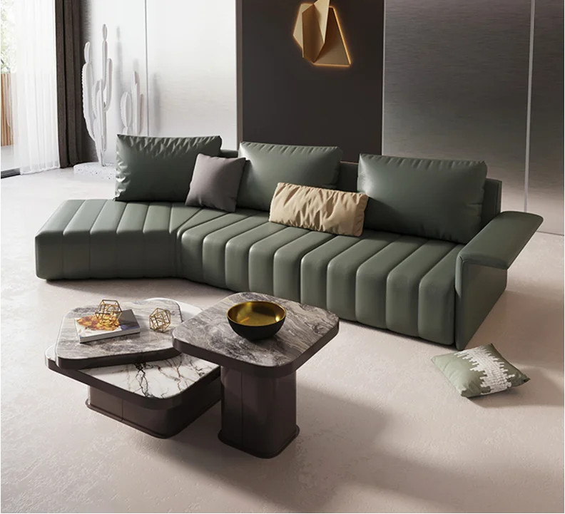 2021 hot-selling minimalist coffee table rotatable rock slab coffee table