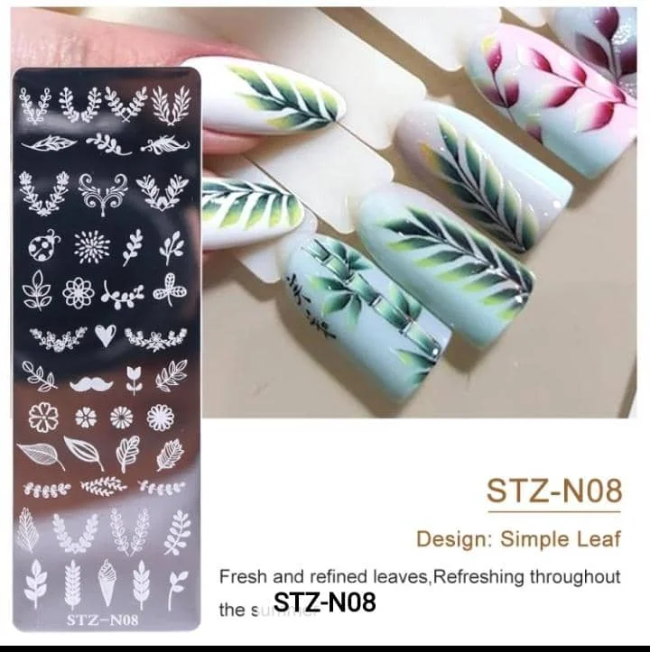 nail stamping plate Butterfly Petal Nail Art Transfer Steel Plate Retro  Nail Template Stamping Plate