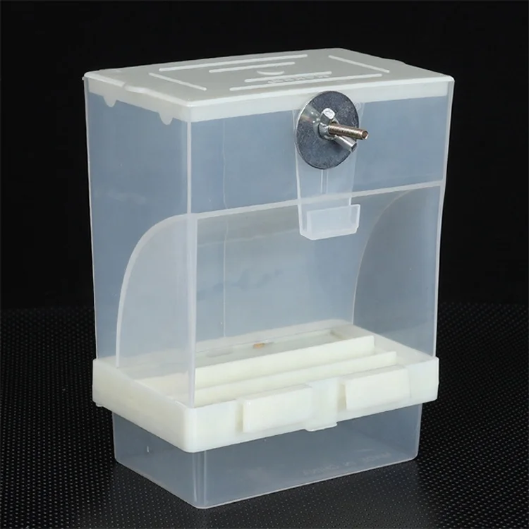 China Plastic Seed No Mess Automatic African Love Birds Parrot Stand With Feeder