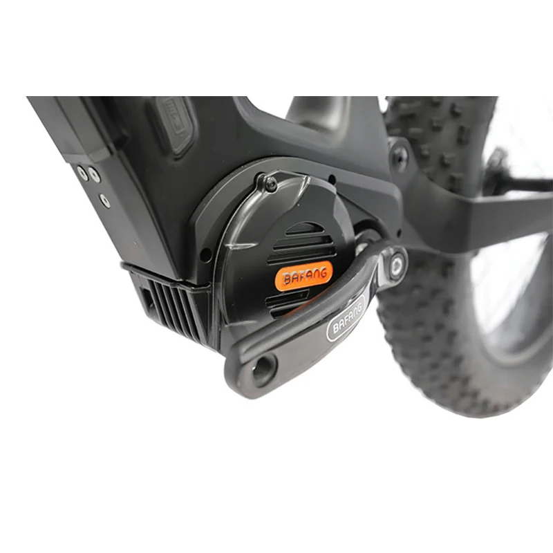 1000w 48v Bafang Mid Drive Motor Full Suspension 26*4 inch Fat Tyre Electric Bike With Color LCD Display C18