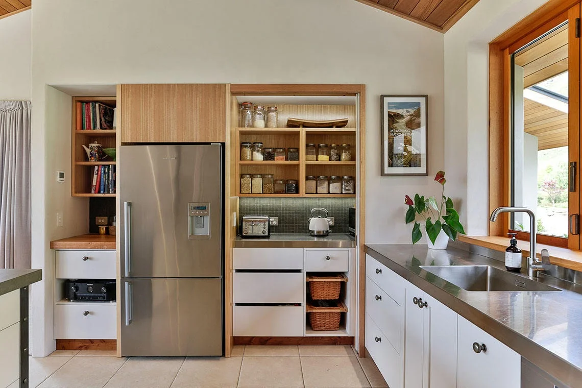 CBMmart Best Seller Chinese Manufacturer Supply Wooden Grain Moisture Proof Kitchen Cabinets Modern Design