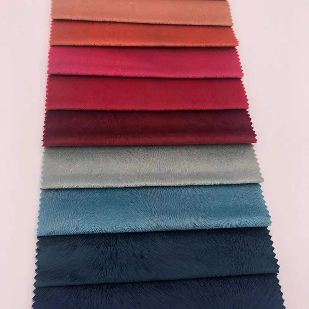 Luxury soft cover burnout 100 polyester holland velvet sofa fabrics for bag home textile