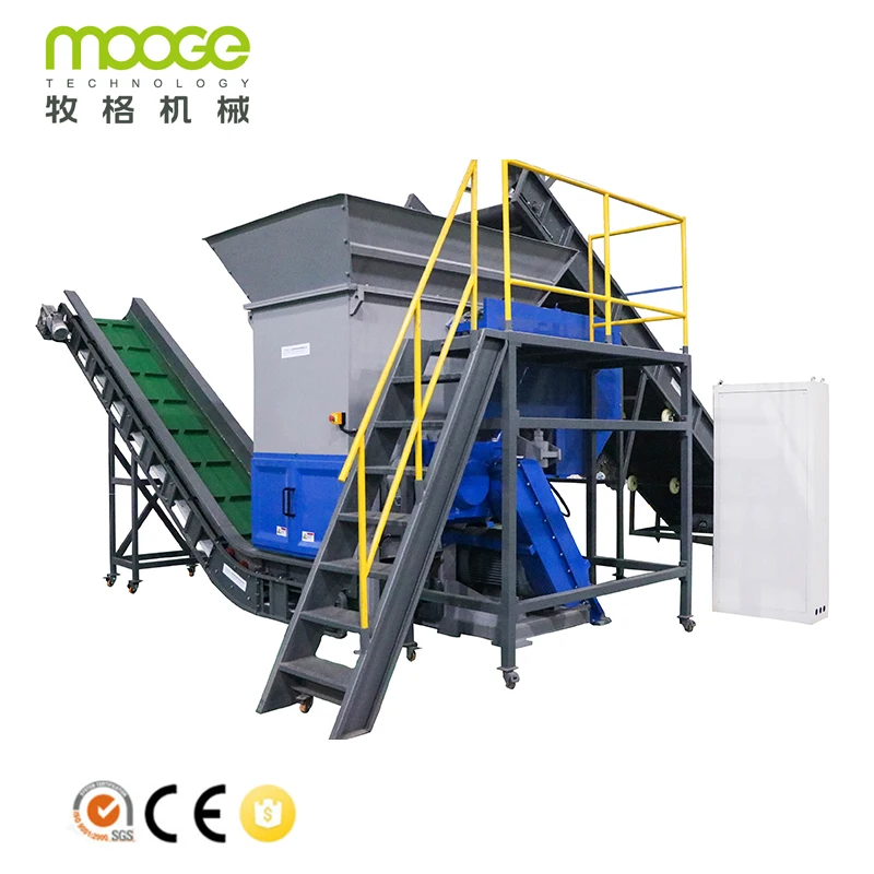 Plastic fiber shredder crushing machine