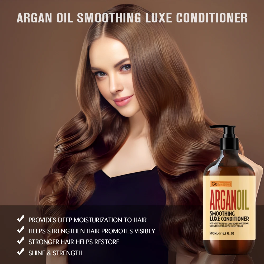GoPerfect Argan Oil Hair Conditioner Smoothing Hair Conditioner Nourishing Hair Shampoo & Conditioner Set For Home Use