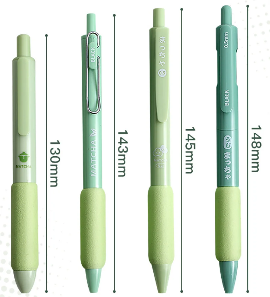 Cute Fruit Matcha Cake Black 0.5MM Kawaii Push Pen Korean Highlighter Pen Student Gel Pen Stationery gift