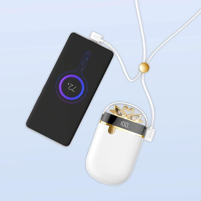 Winter Travel Portable Reusable Pocket 3 in1 Neck And Hand Hand Warmer 5000mAh Type C Usb  Charger Mobile Power Bank