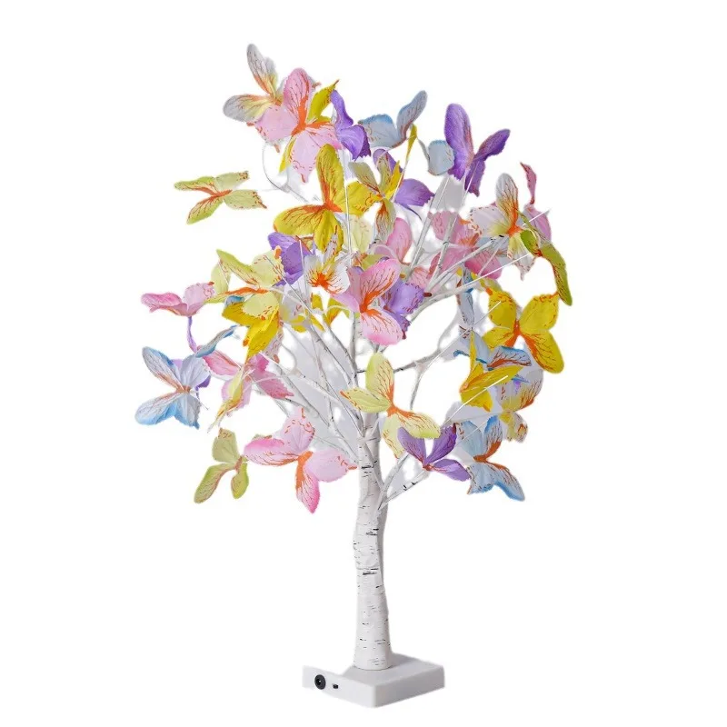 Decor for Home Party Wedding Desktop LED Butterfly Flower Tree Light Table Lamp Decoration Night Light