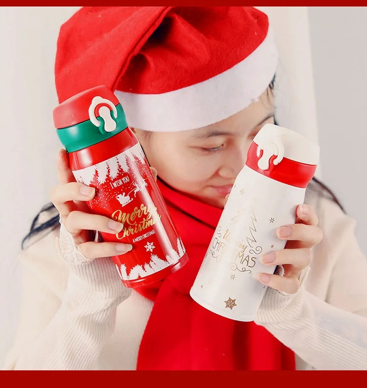 Wholesale Travel Sealed Insulated Stainless Steel Christmas Gift Vacuum Cup Thermos Bottle