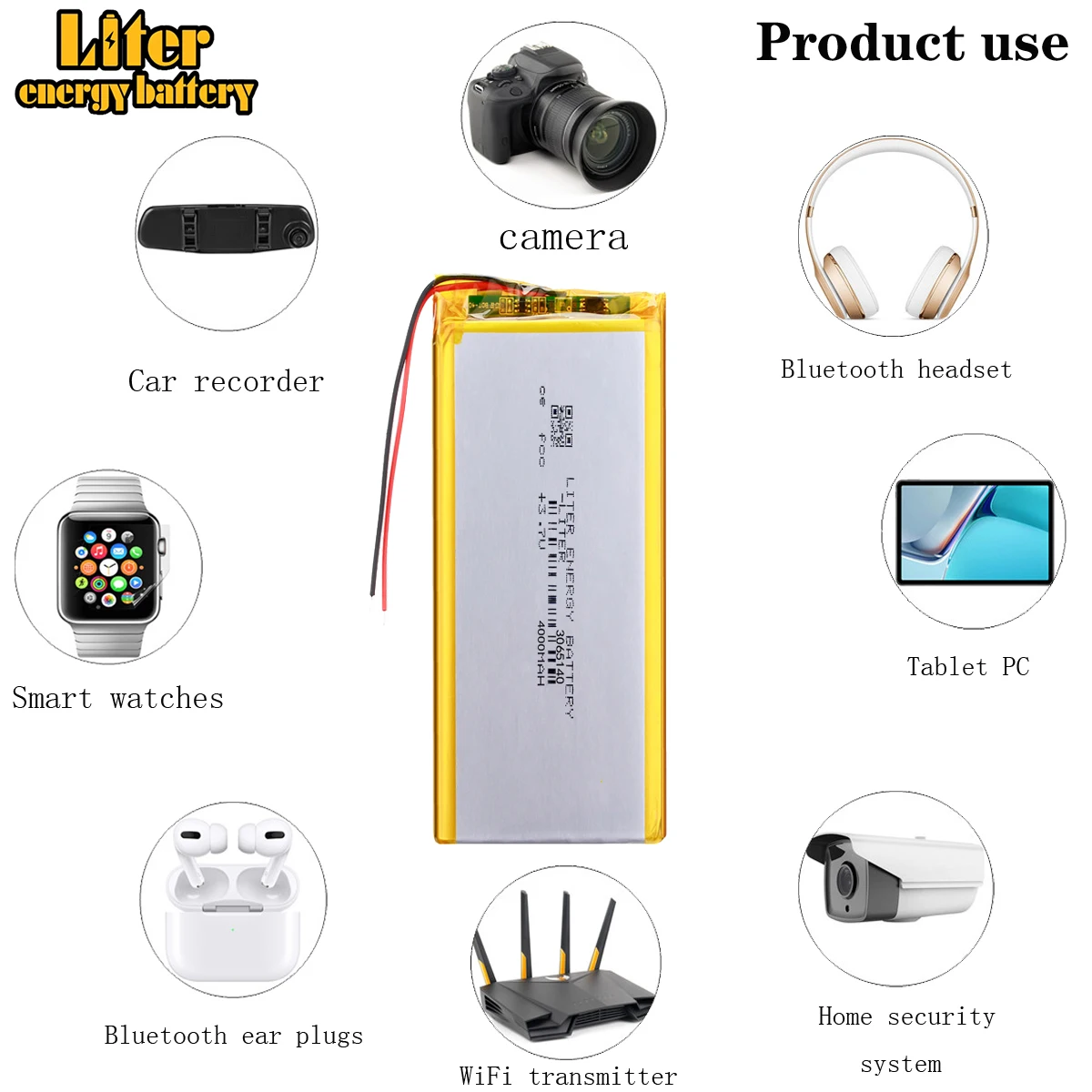 4000mAh Lipo Tablet PC 3.7V Rechargeable 3065140 li-polymer battery Polymer lithium battery