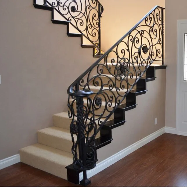 Дизайн лестничных перил/балюстрады из кованого железа и поручней/балясины Металлические Балконные Перила для наружного графического дизайна современные виллы