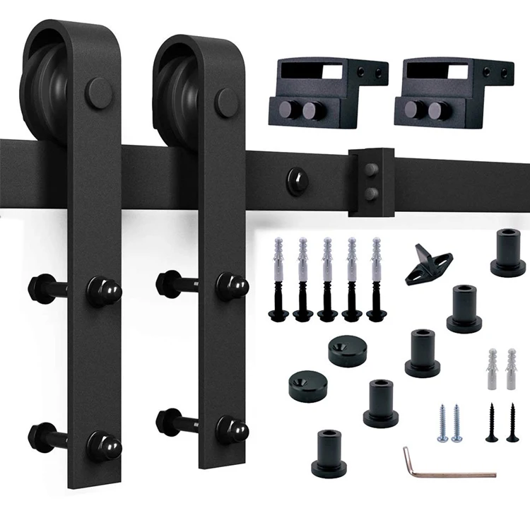Interior Position Heavy Duty Antique Style Wooden Sliding Barn Door Hardware System Fittings