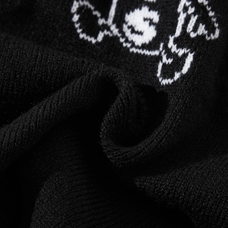 Wholesale Unisex Adult Custom Jacquard Logo Beanie Knit Winter Hat Beanie