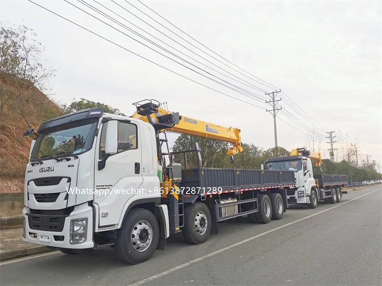 ISUZU heavy truck mounted crane customized with X-CMG telescopic crane