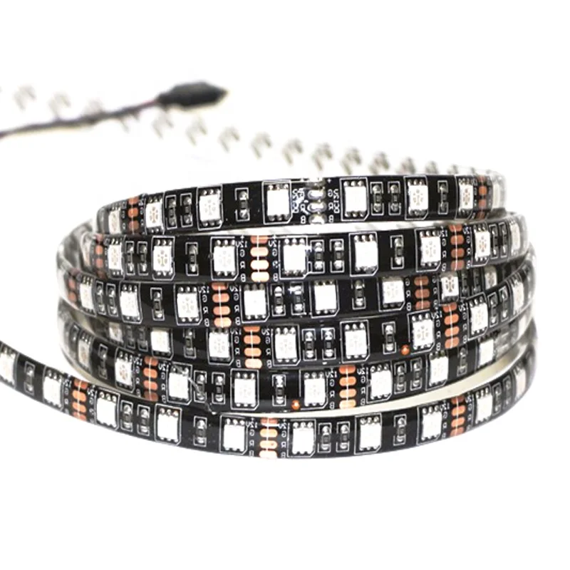 Wholesale 12V LED RGB 5050 Black PCB Flexible Waterproof Led Light Strip