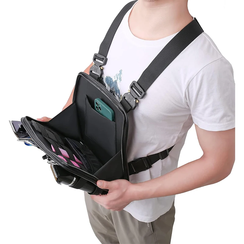 Tool Bag Organizer 16-inch Tool Bags for Men with 17 Pockets and Adjustable Shoulder Strap Portable Tool Box Home Essentials