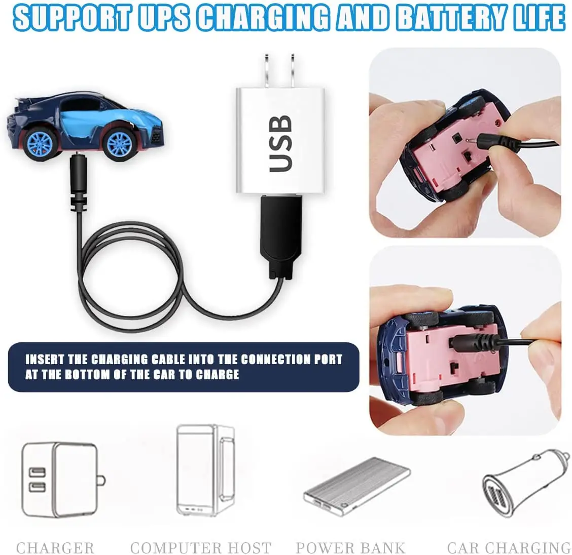 Mini Remote Control 2.4 GHz Cute Wrist Racing Tiktok Watch Car Toys,USB Charging Cartoon RC Small Car Gift for Boys and Girls