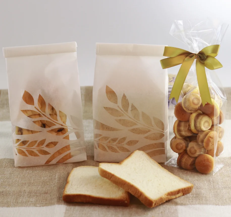 Custom Printing Transparent Opp Square Bottom Baking Bread Cake Plastic Packaging Bags Wholesale