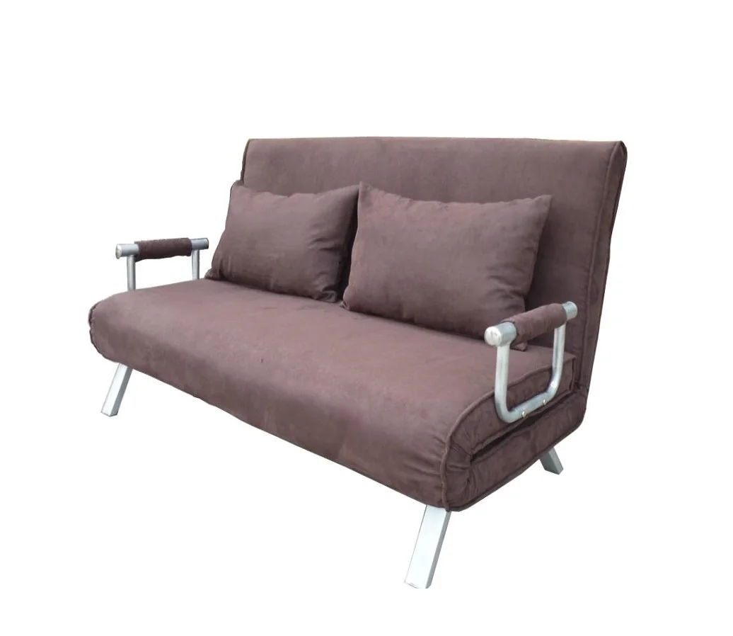 High quality Save space living room Fabric Leisure lazy Metal folding chair sofa bed For Home Apartment