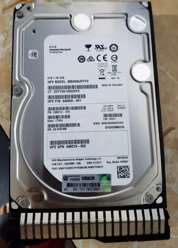 861754-B21 6 ТБ SAS 12G Midline 7 2 K LFF (3.5in) SC 1yr Wty 512e HDD жесткий диск для HP сервера
