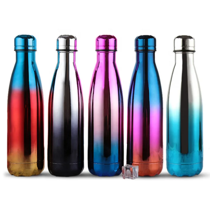 
Xportop 500ML/17OZ In Stock Double Wall electroplate Stainless Steel cola shaped Vacuum Insulated bottle thermos 