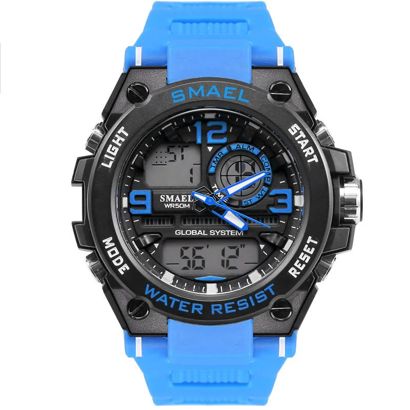 SMAEL 1603  waterproof sports wrist watch plastic watch quartz watch for men
