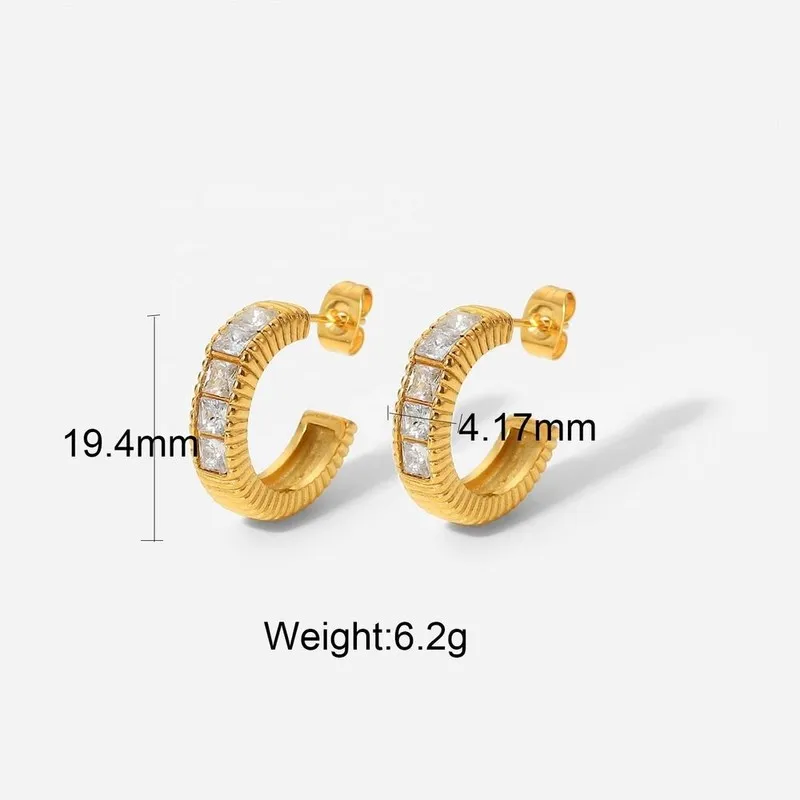 simple design stainless steel with gold plated 14k single sphere earring stud for earings jewelry women
