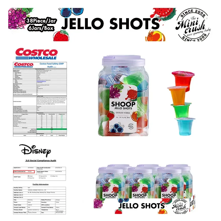 MINICRUSH jello shots alcoholic drinks vodka fruit flavour juice alcoholic beverage