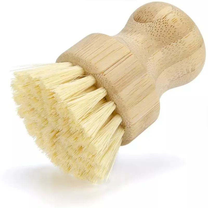 .Zero Waste Eco-friendly Natural Wooden Washing Brush Reusable Sisal Dish Brush Bamboo Dish Brush Set