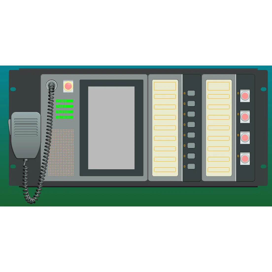 Honeywell Remote call station broadcasting equipment microphones