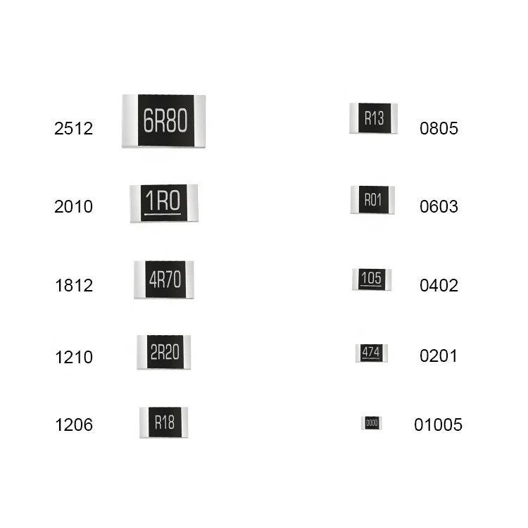Все размеры SMD резисторы Чип 0402 0603 0805 1206 2010 2512 r002 r010 r13 Ом толстая пленка поверхностное крепление Электрический резистор