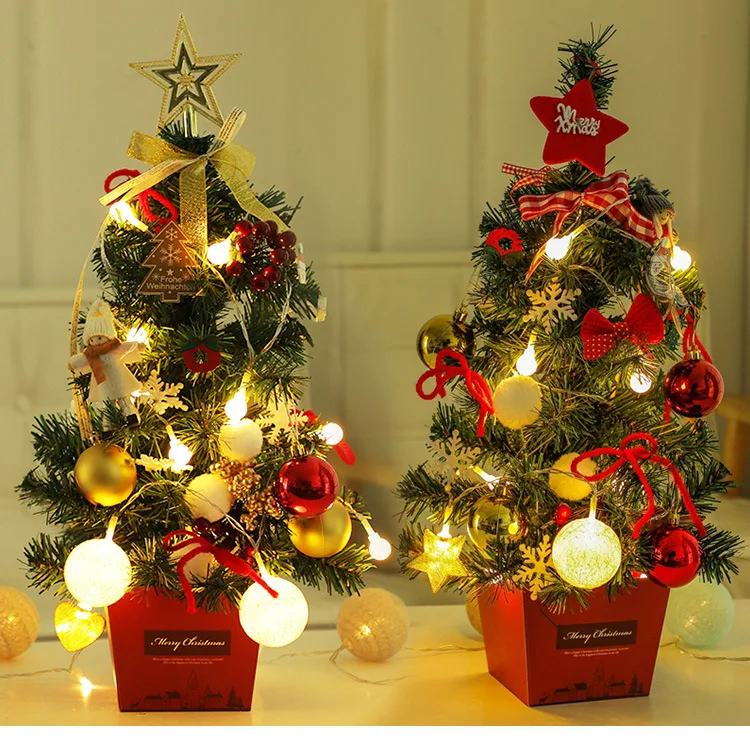 Ready To Ship Fake Trees Lantern Jurassic Party Glitter Christmas Decoration Supplies Tree Christmas Decoration