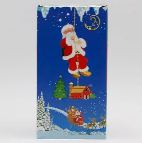 Electric Climbing Ladder Santa Claus Christmas Figurines Ornament Gifts Christmas Tree Hanging Ornament