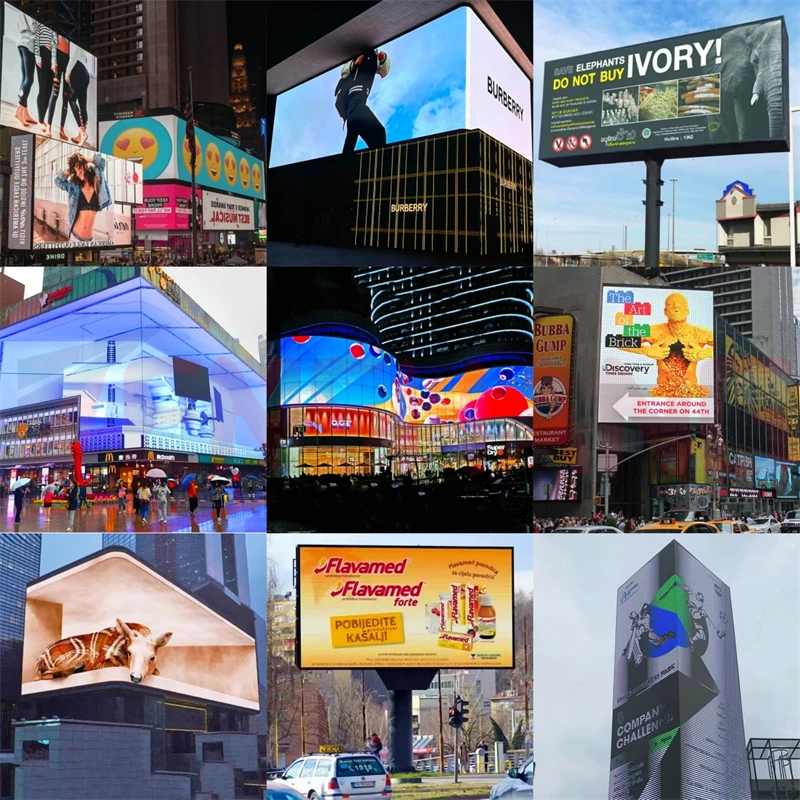 3d Hd Full Color Fixed Wall Mounted Outside Lighting Panel Advertising Video Av Wall Screen for Outdoor Led Display