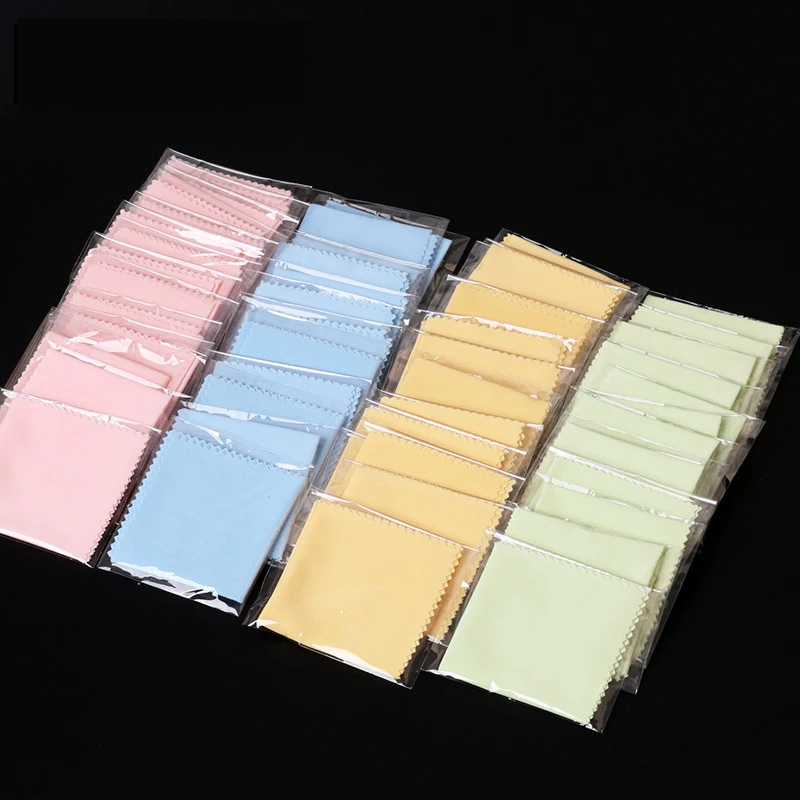 Luxury Custom Soft Jewelry Polishing Cloth With Logo Wholesale Colorful Microfiber Cleaning Cloth For Glasses
