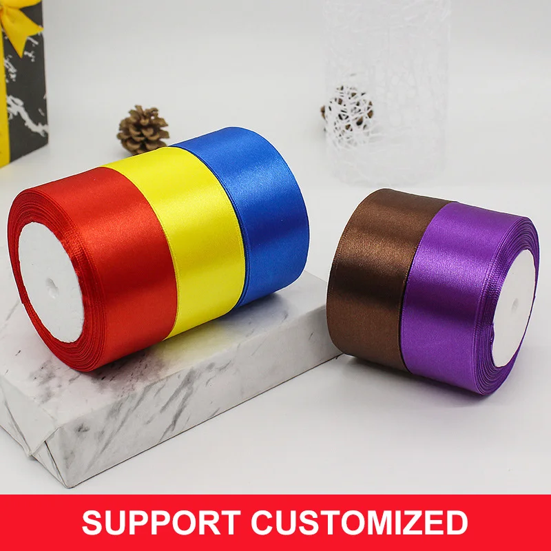 Wholesale Ribbon Mix 196 Colors 1.5 Inch 4 cm Satin Ribbon For Fruit Packing
