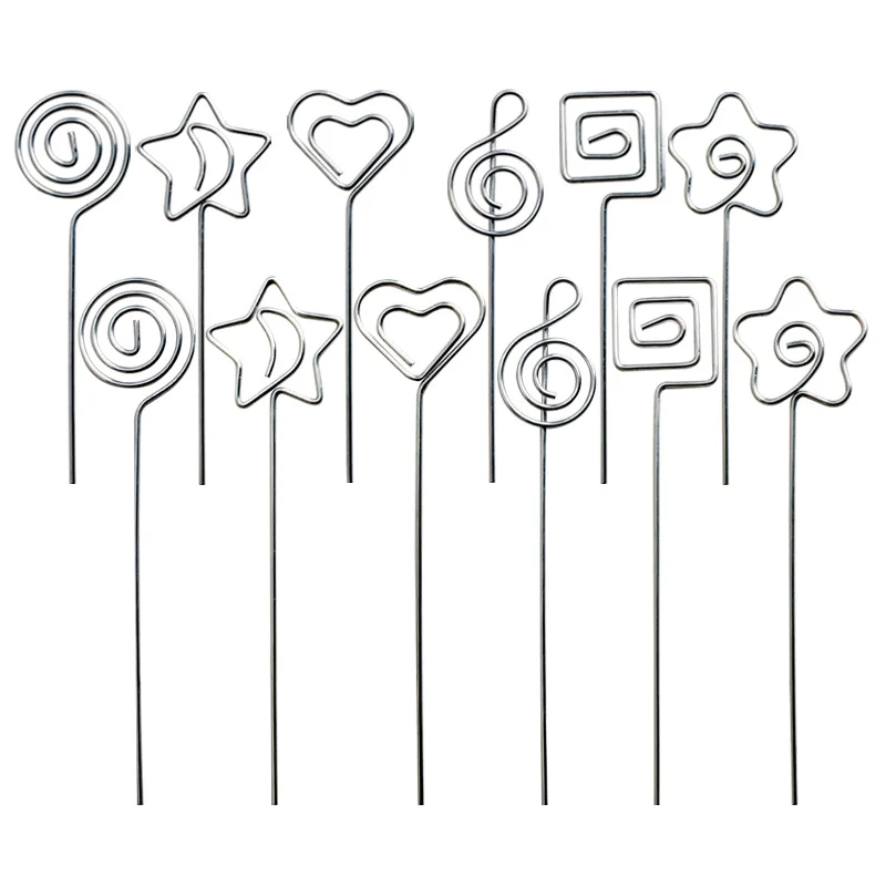 YS2004 Wholesale Amazon Hot Selling Silver Place Cards Menu Memo Clips DIY Place Card Holder