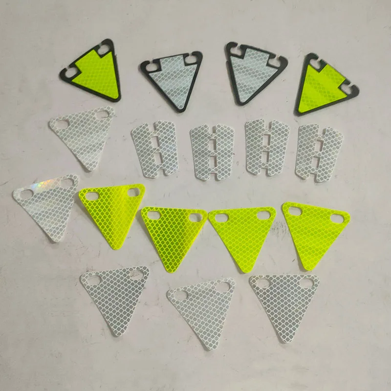 night bike bicycle road riding cycling high visible safety creative accessories hi viz reflective warning triangle tag pendant