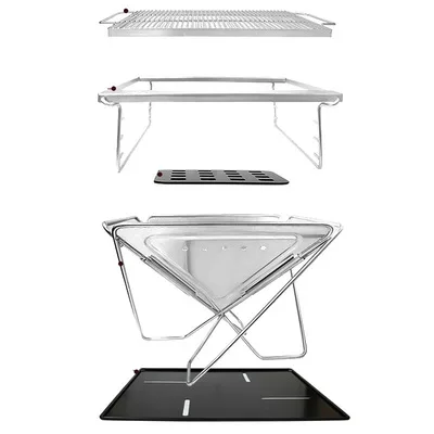 New easy to assemble folding barbecue camping portable charcoal outdoor BBQ camping grill
