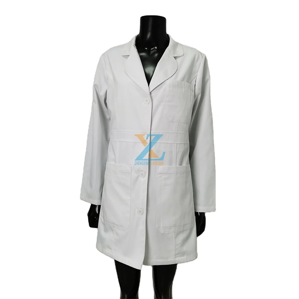 Custom lady Medical Scrub Clothing Doctor nurse dentist Work wear Suit Hospital Uniforms White Lab Coat