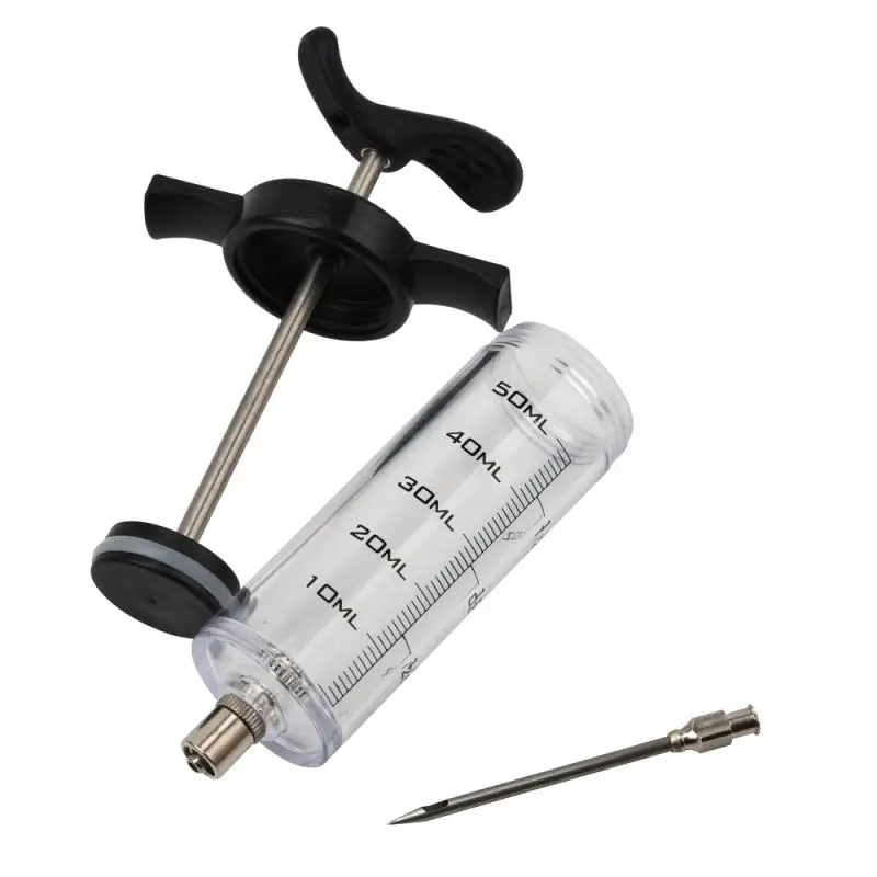 1.5oz high quality plastic food flavor injector syringe marinade flavor injector