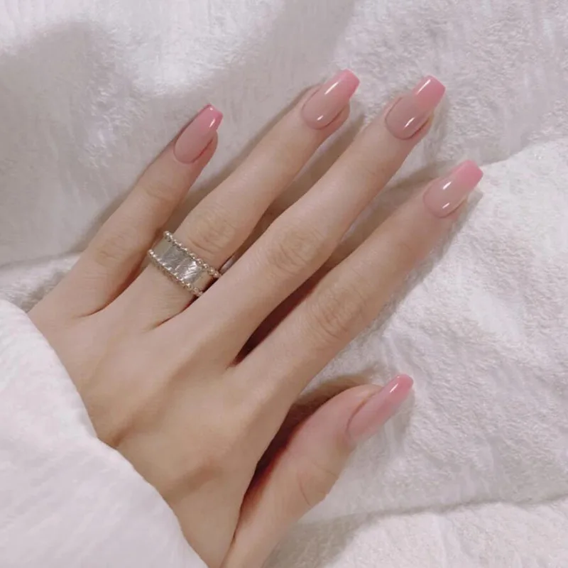 Гроб накладные ногти долговечные короткие балета острые накладные ногти Упаковка оптовая пресс на ногти