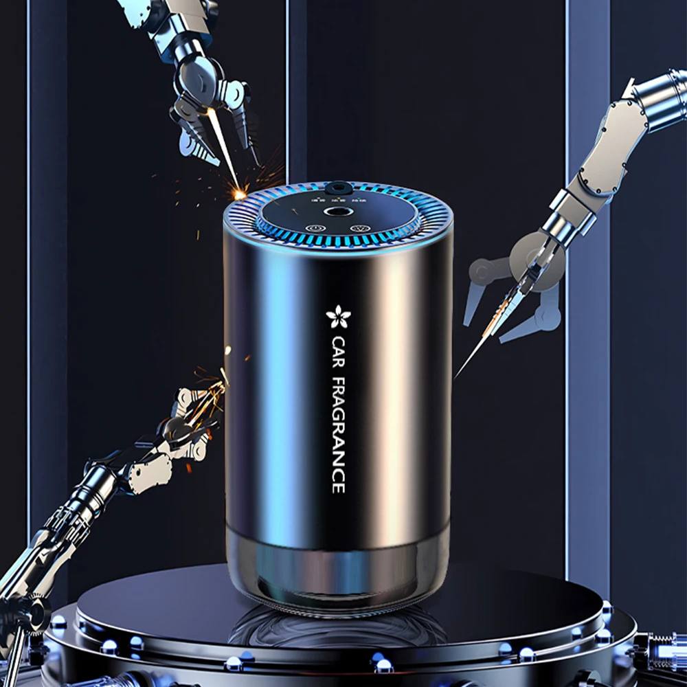 Wholesale Luxury Aluminum Wireless Portable Usb Essential Oil Scent Machine Waterless Car Aroma Diffuser with 50ml Essential Oil